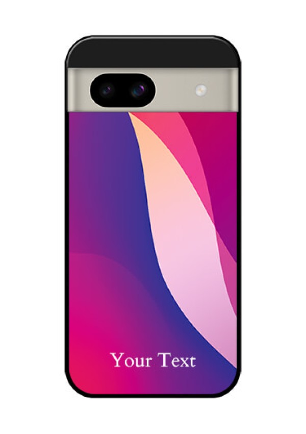 Google Pixel 8A 5G Custom Glass Phone Case - Digital Abstract Overlap Design