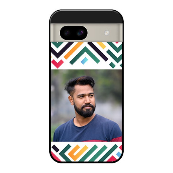 Google Pixel 8A 5G Custom Glass Phone Case - Colorful Maze Pattern Design