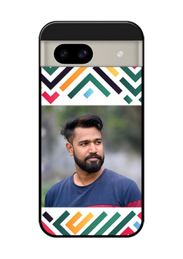 Google Pixel 8A 5G Custom Glass Phone Case - Colorful Maze Pattern Design