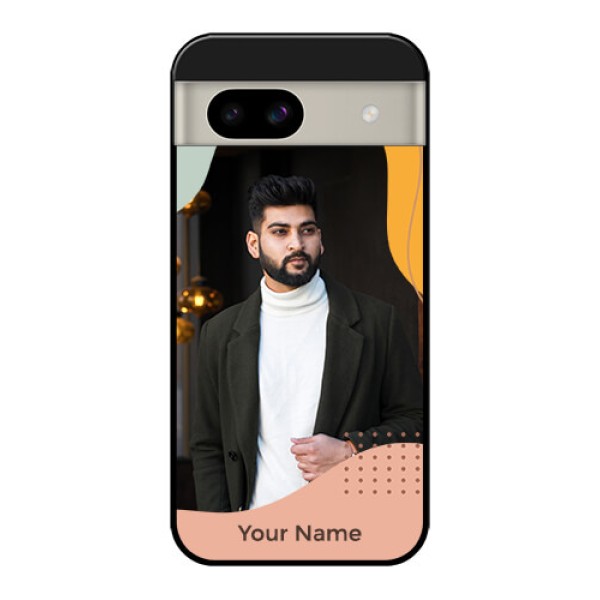 Google Pixel 8A 5G Custom Glass Phone Case - Tri - Coloured Overlay Design