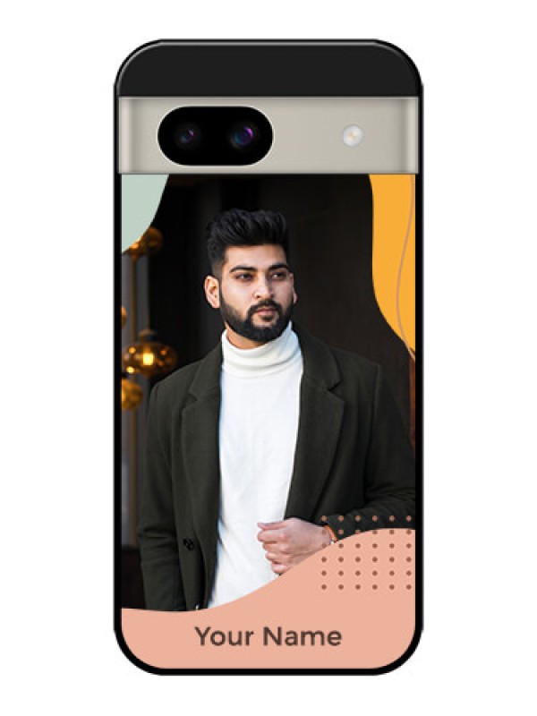 Custom Google Pixel 8A 5G Custom Glass Phone Case - Tri - Coloured Overlay Design