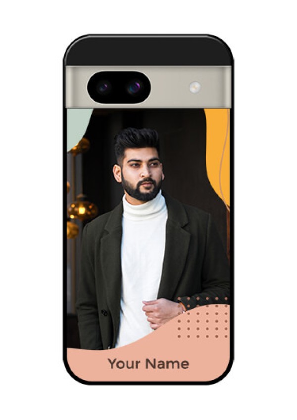 Google Pixel 8A 5G Custom Glass Phone Case - Tri - Coloured Overlay Design