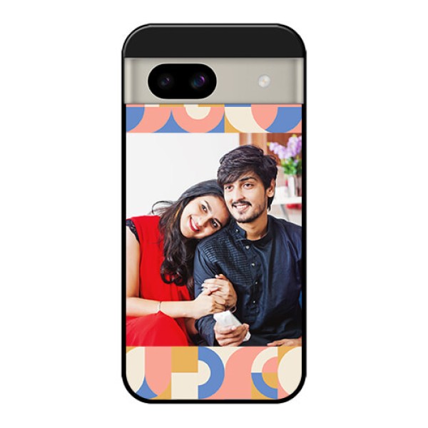 Google Pixel 8A 5G Custom Glass Phone Case - Semi - Circle Maze Pattern Design