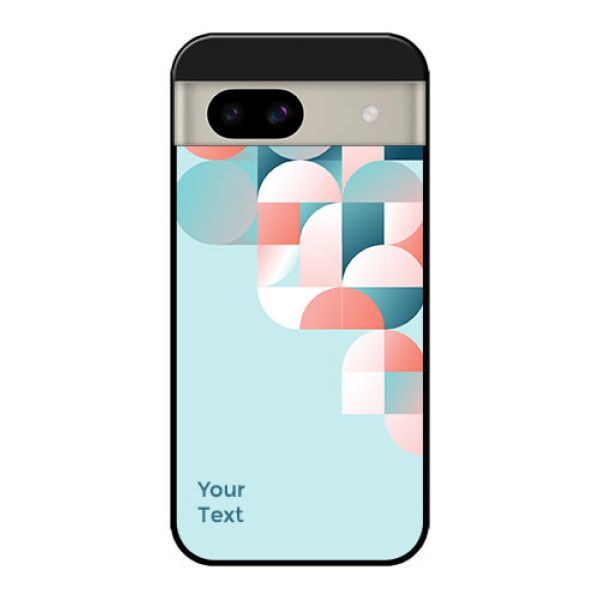 Google Pixel 8A 5G Custom Glass Phone Case - Stylish Semi - Circle Pattern Design