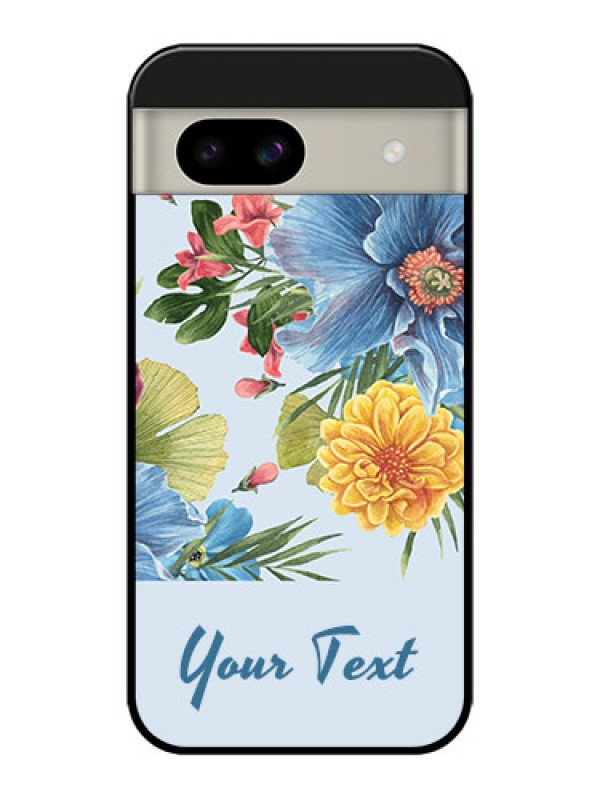 Custom Google Pixel 8A 5G Custom Glass Phone Case - Stunning Watercolored Flowers Painting Design