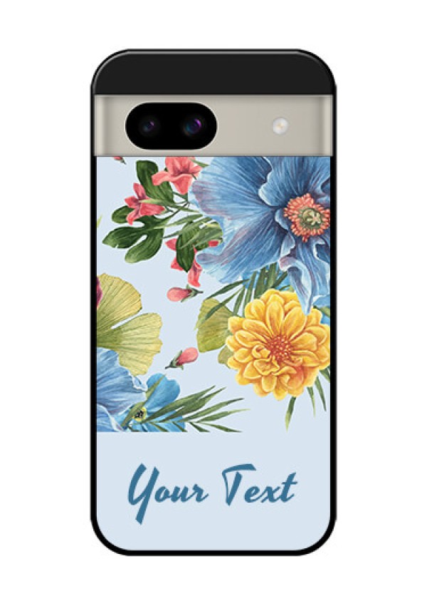 Google Pixel 8A 5G Custom Glass Phone Case - Stunning Watercolored Flowers Painting Design