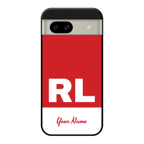 Google Pixel 8A 5G Custom Glass Phone Case - Dual Tone Custom Text Design