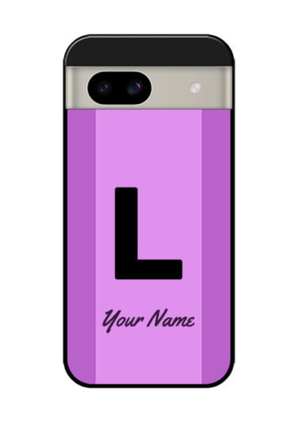 Google Pixel 8A 5G Custom Glass Phone Case - Tricolor Custom Text Design