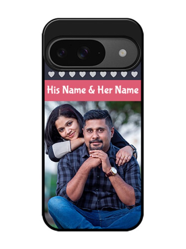 Custom Google Pixel 9 5G Custom Glass Phone Case - Love Symbols Design