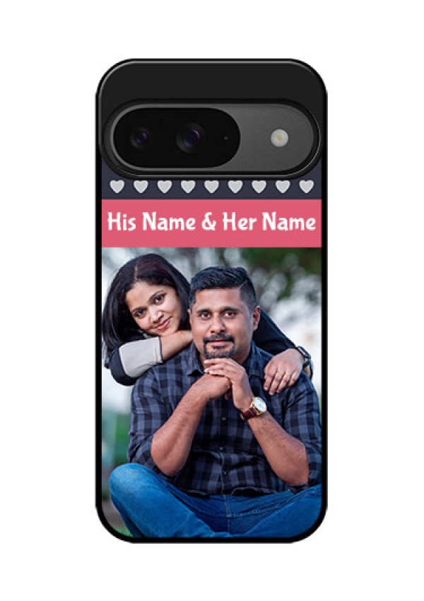 Google Pixel 9 5G Custom Glass Phone Case - Love Symbols Design