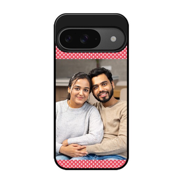 Google Pixel 9 5G Custom Glass Phone Case - White Dotted Design
