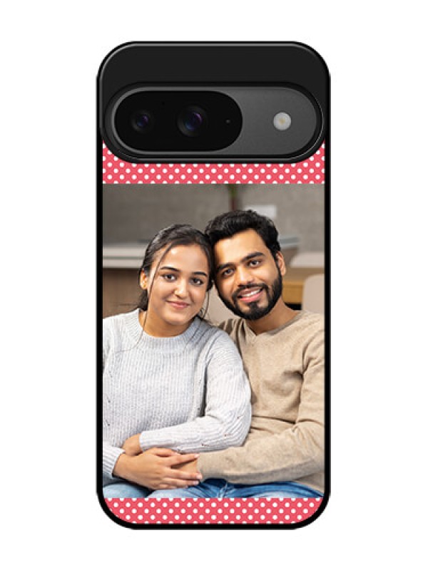 Custom Google Pixel 9 5G Custom Glass Phone Case - White Dotted Design