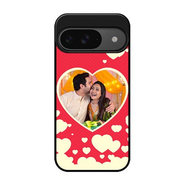 Google Pixel 9 5G Custom Glass Phone Case - Love Symbols Phone Cover Design