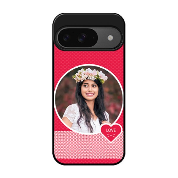 Google Pixel 9 5G Custom Glass Phone Case - Pink Color Pattern Design