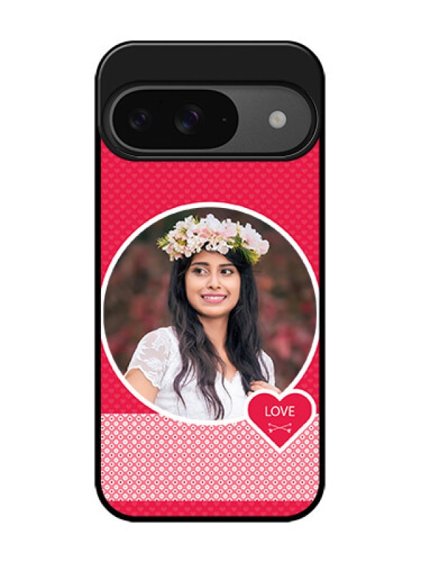 Custom Google Pixel 9 5G Custom Glass Phone Case - Pink Color Pattern Design