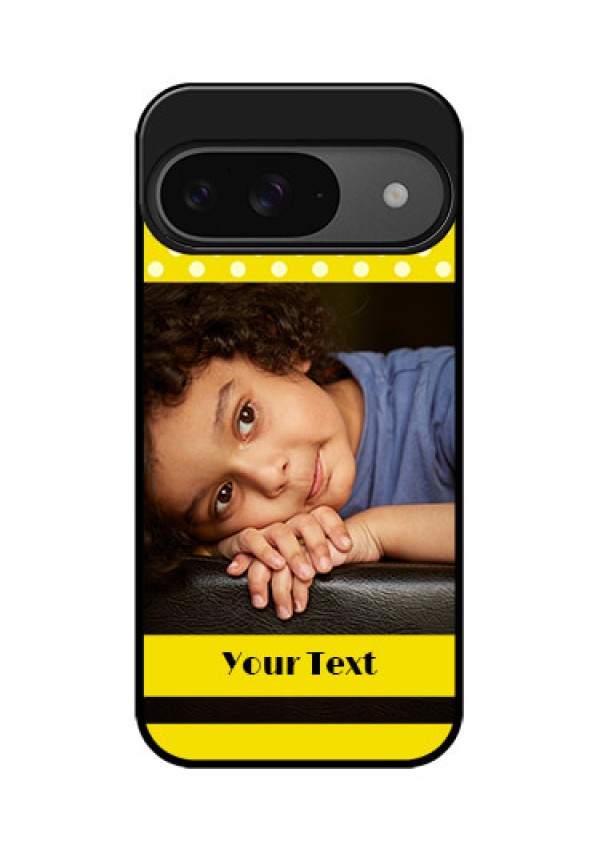 Google Pixel 9 5G Custom Glass Phone Case - Bright Yellow Case Design