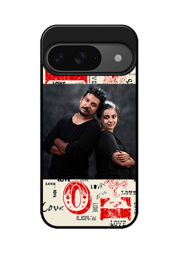 Google Pixel 9 5G Custom Glass Phone Case - Trendy Love Design Case