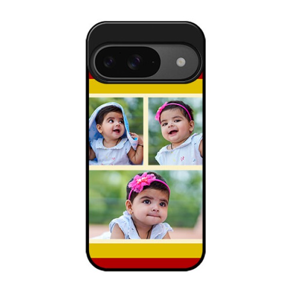 Google Pixel 9 5G Custom Glass Phone Case - Multiple Pic Upload Design
