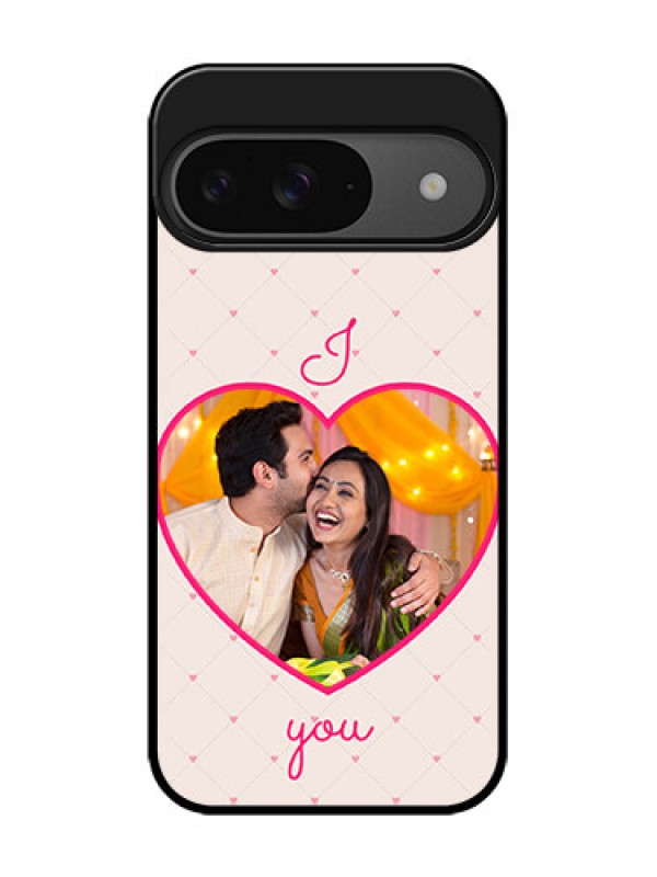 Custom Google Pixel 9 5G Custom Glass Phone Case - Heart Shape Design