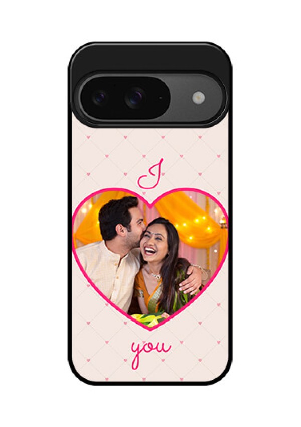 Google Pixel 9 5G Custom Glass Phone Case - Heart Shape Design