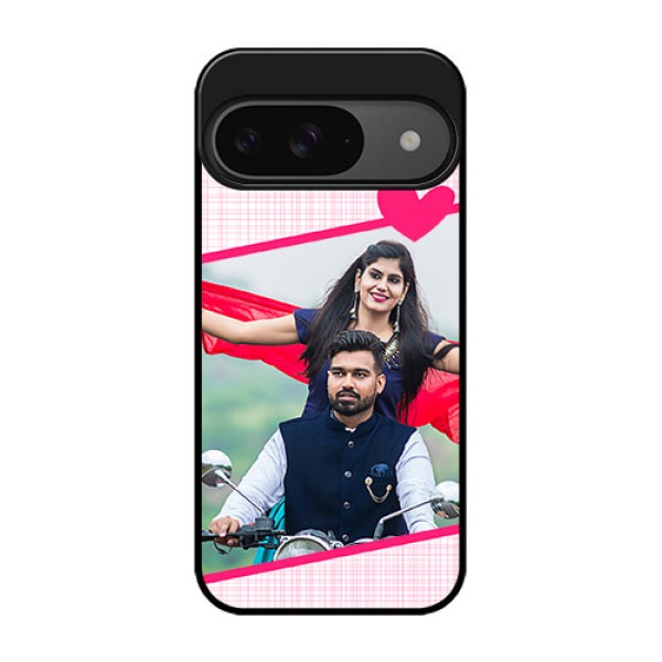 Google Pixel 9 5G Custom Glass Phone Case - Love Shape Heart Design