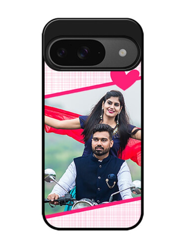 Custom Google Pixel 9 5G Custom Glass Phone Case - Love Shape Heart Design