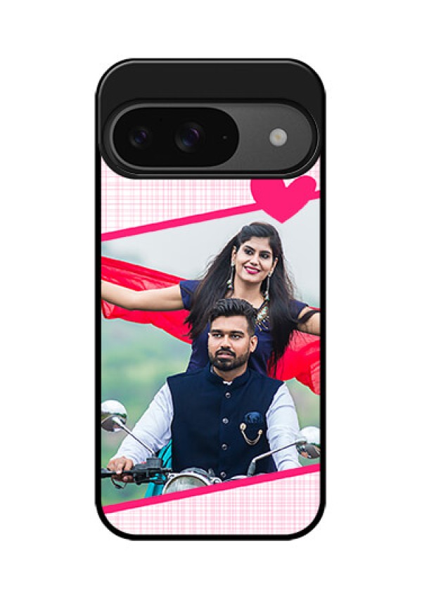 Google Pixel 9 5G Custom Glass Phone Case - Love Shape Heart Design
