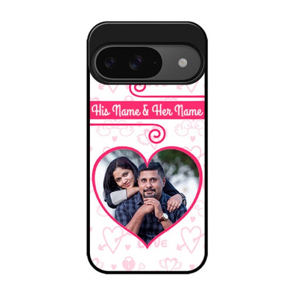 Google Pixel 9 5G Custom Glass Phone Case - Heart Shape Love Design