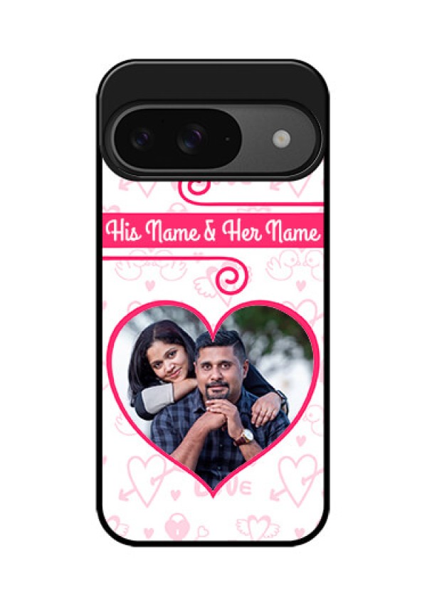 Google Pixel 9 5G Custom Glass Phone Case - Heart Shape Love Design