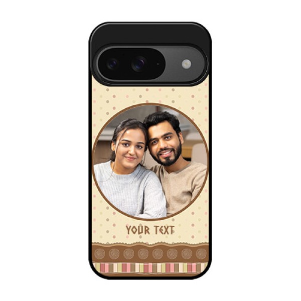 Google Pixel 9 5G Custom Glass Phone Case - Brown Dotted Mobile Case Design