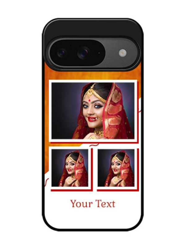 Custom Google Pixel 9 5G Custom Glass Phone Case - Wedding Memories Design