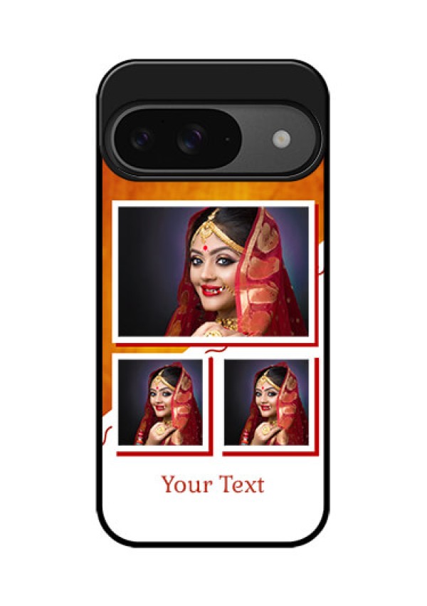 Google Pixel 9 5G Custom Glass Phone Case - Wedding Memories Design