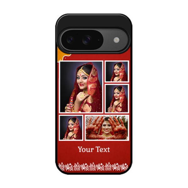 Google Pixel 9 5G Custom Glass Phone Case - Wedding Pic Upload Design
