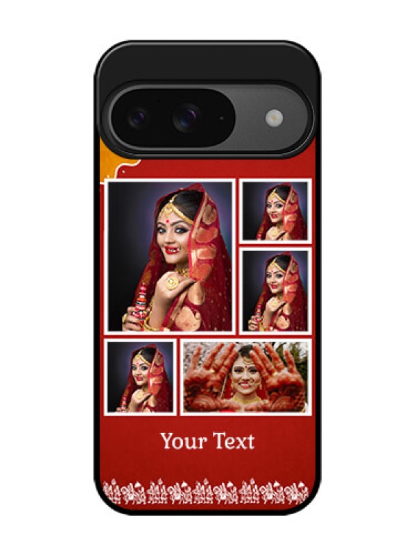 Custom Google Pixel 9 5G Custom Glass Phone Case - Wedding Pic Upload Design