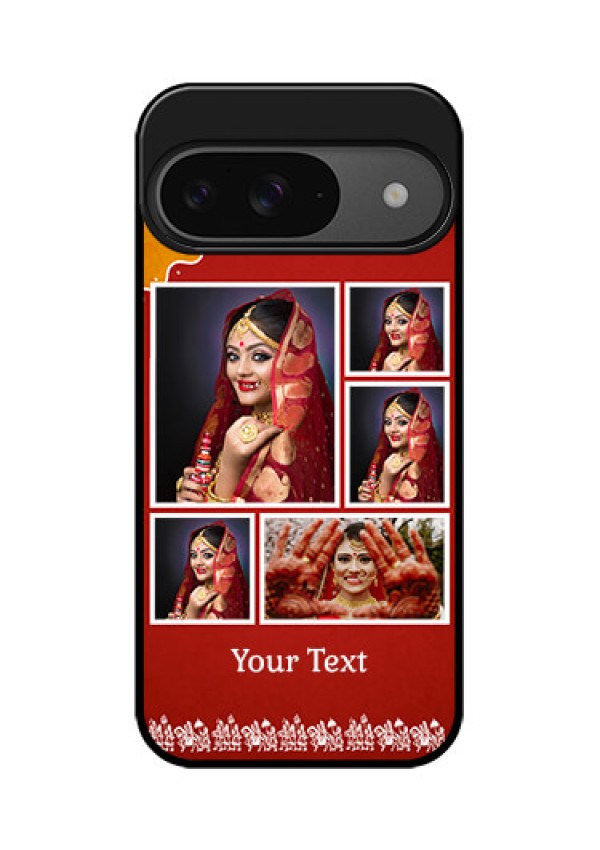 Google Pixel 9 5G Custom Glass Phone Case - Wedding Pic Upload Design