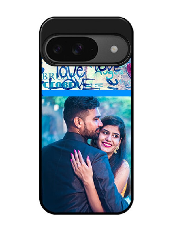 Custom Google Pixel 9 5G Custom Glass Phone Case - Colorful Love Design