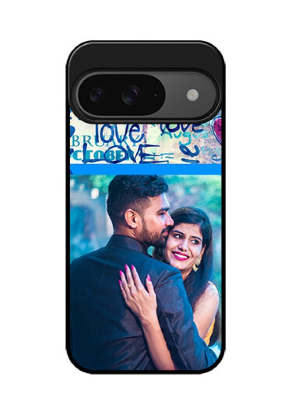 Google Pixel 9 5G Custom Glass Phone Case - Colorful Love Design