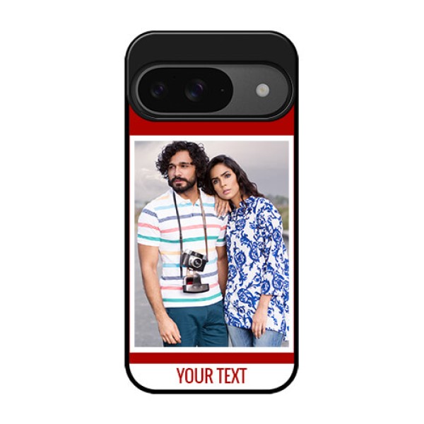 Google Pixel 9 5G Custom Glass Phone Case - Red Color Design