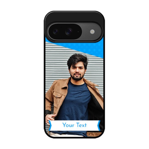 Google Pixel 9 5G Custom Glass Phone Case - Simple Blue Color Design
