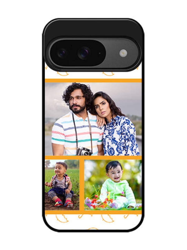 Custom Google Pixel 9 5G Custom Glass Phone Case - Yellow Pattern Design