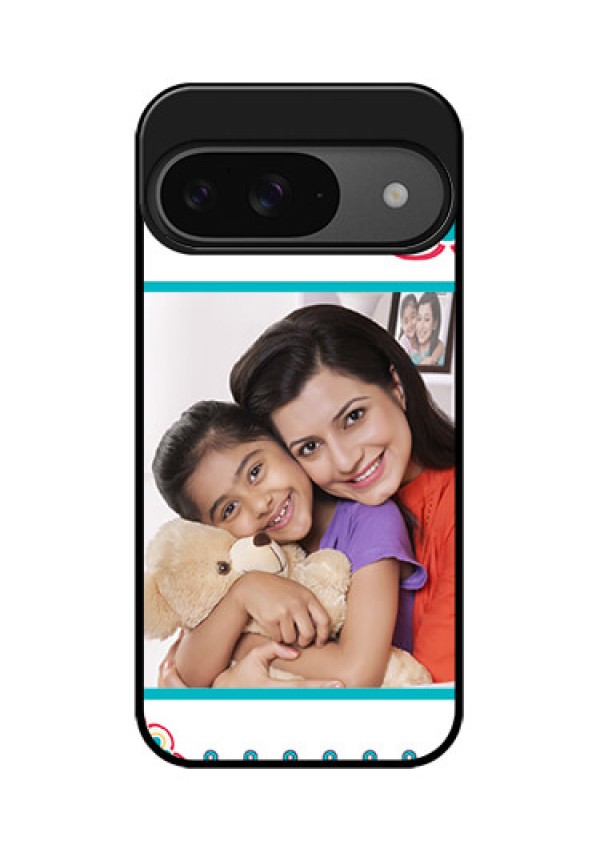 Google Pixel 9 5G Custom Glass Phone Case - Flower Design