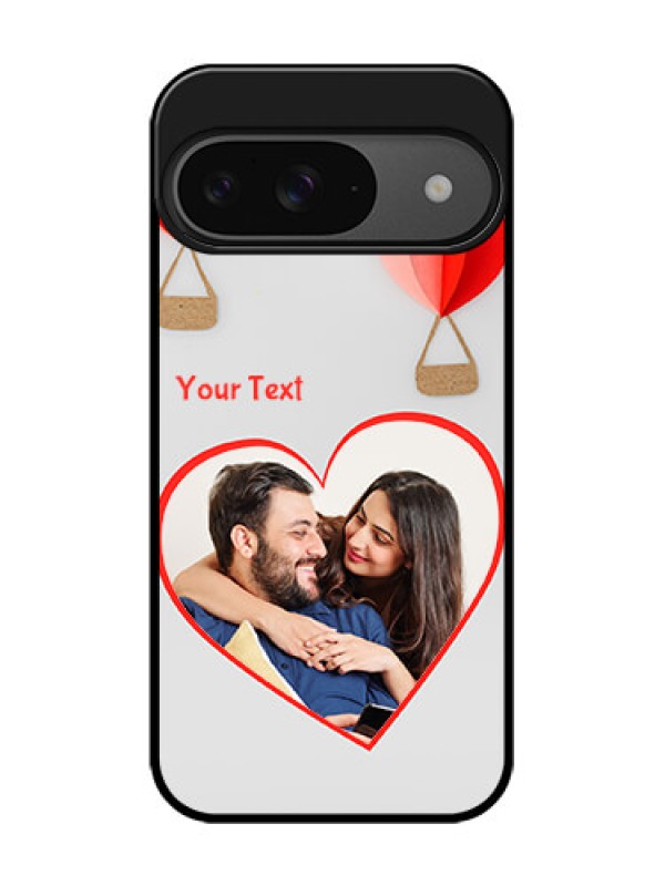 Custom Google Pixel 9 5G Custom Glass Phone Case - Parachute Love Design