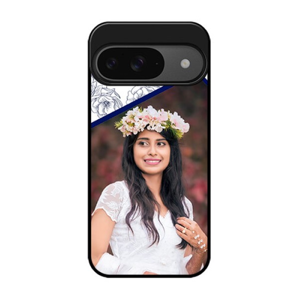 Google Pixel 9 5G Custom Glass Phone Case - Classy Floral Design