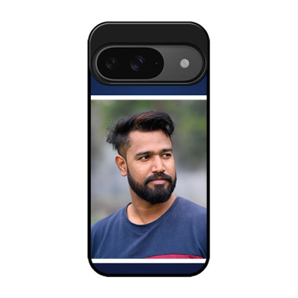 Google Pixel 9 5G Custom Glass Phone Case - Simple Royal Blue Design