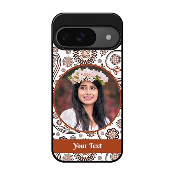 Google Pixel 9 5G Custom Glass Phone Case - Abstract Flower Design