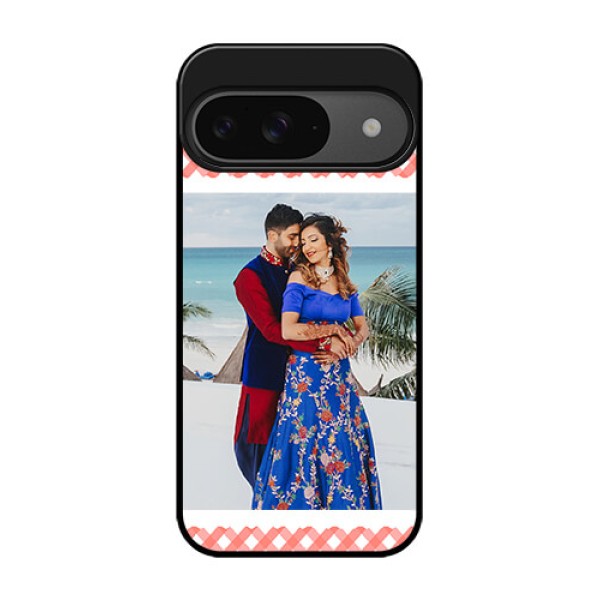 Google Pixel 9 5G Custom Glass Phone Case - Pink Pattern Design