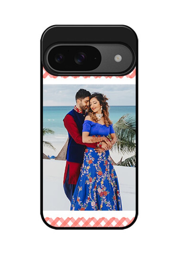 Google Pixel 9 5G Custom Glass Phone Case - Pink Pattern Design