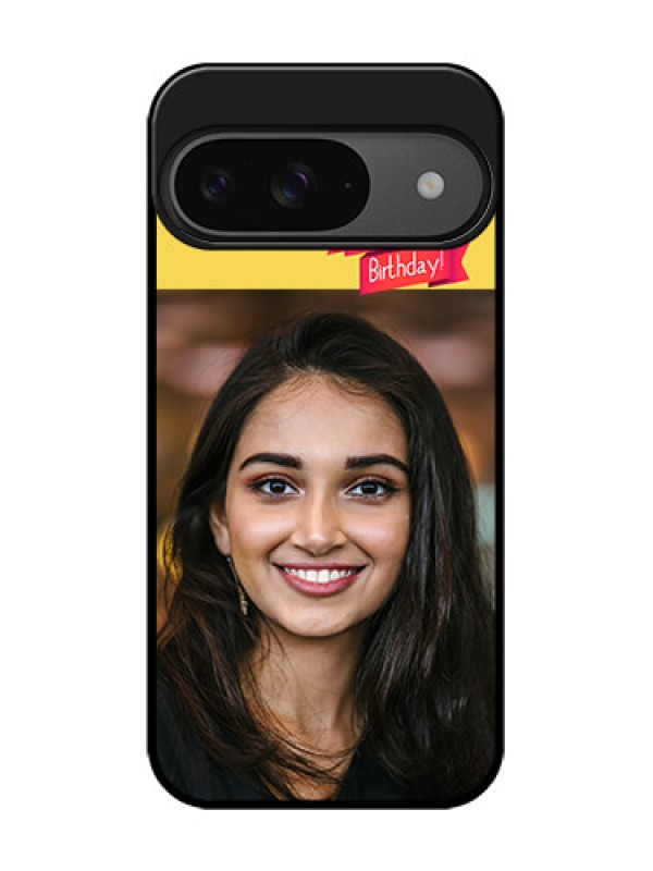 Custom Google Pixel 9 5G Custom Glass Phone Case - Happy Birthday Design