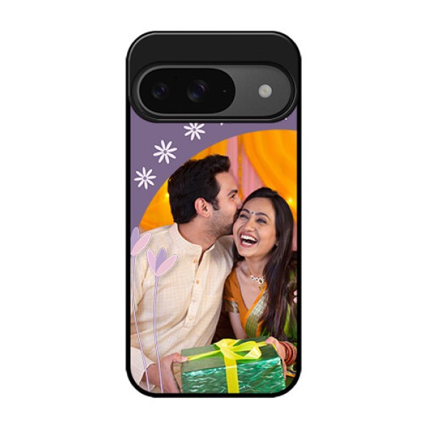 Google Pixel 9 5G Custom Glass Phone Case - Lavender Flowers Design