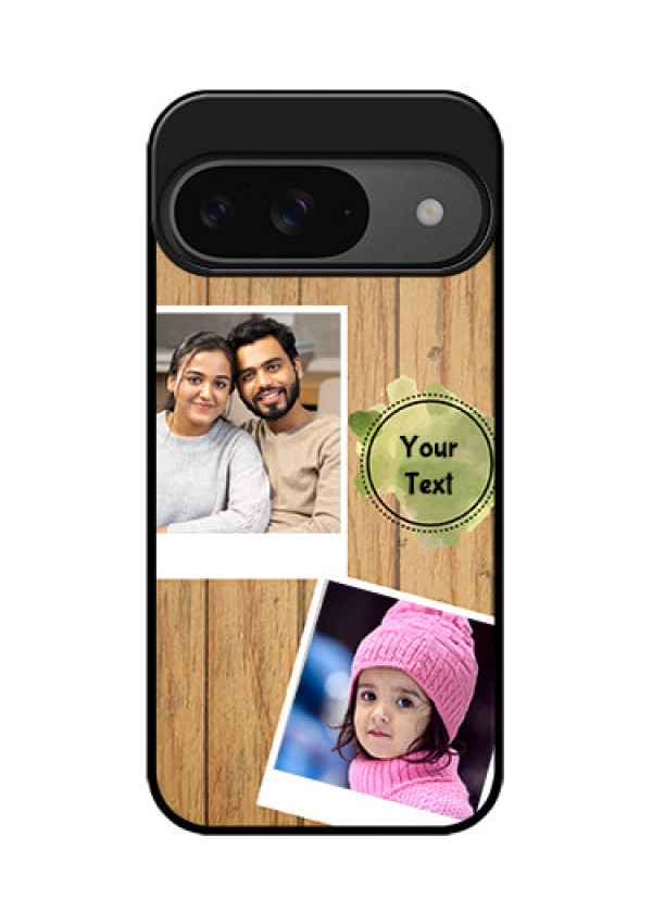 Google Pixel 9 5G Custom Glass Phone Case - Wooden Texture Design